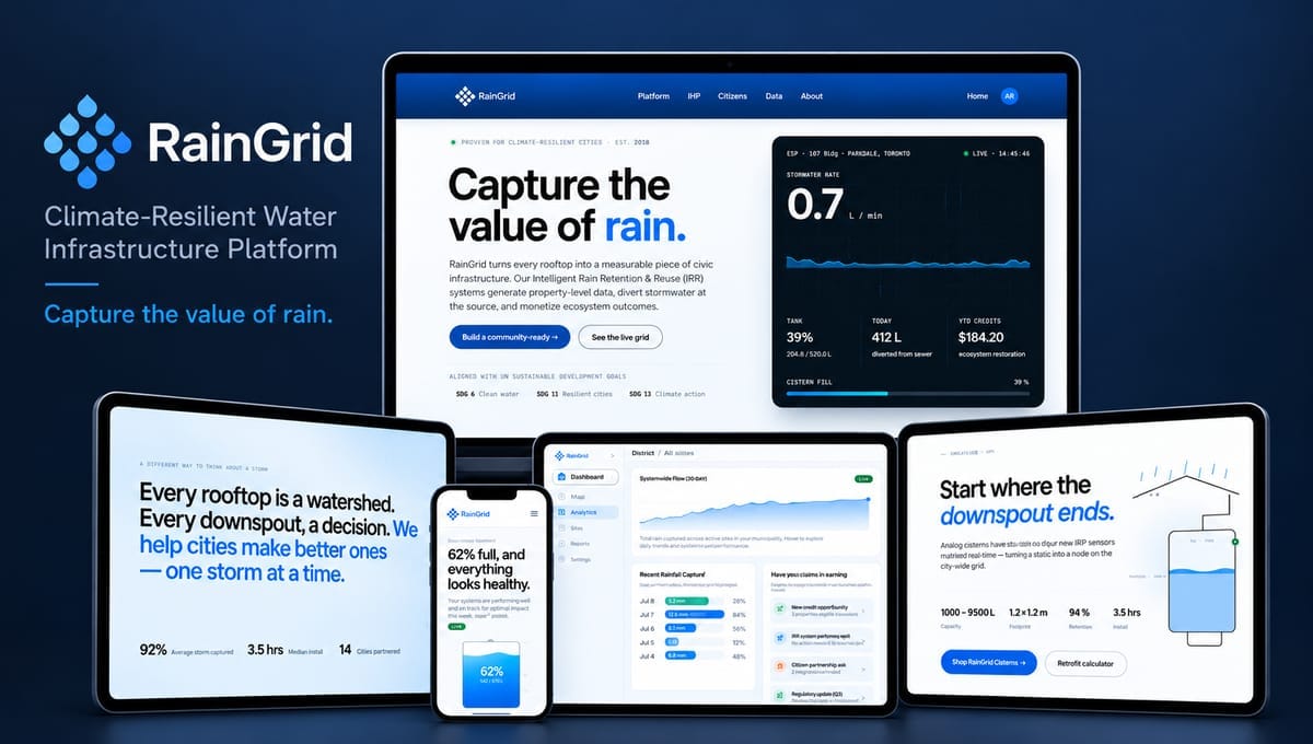 RainGrid — Climate-Resilient Water Infrastructure Platform